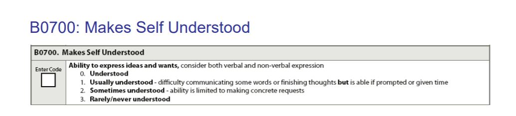 Section B (Hearing, Speech, Vision) - Montero Therapy And MDS Services