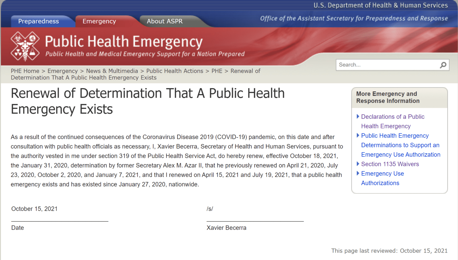 PHE and Waivers Officially Extended Into 2022 Montero Therapy and MDS